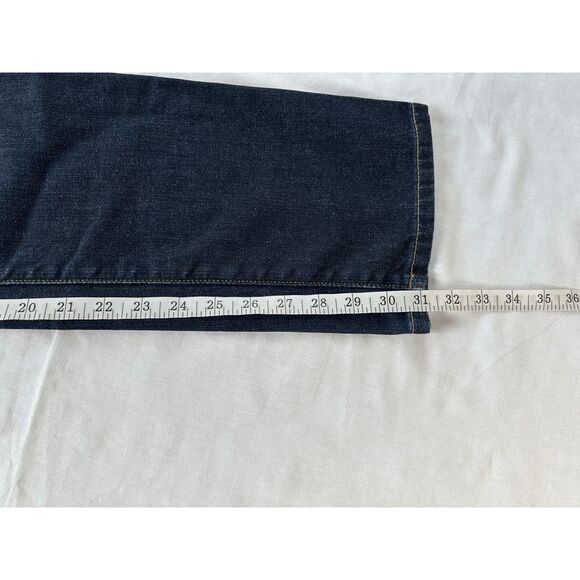 Chico's Platinum Denim Jeans Dark Blue Size 1 (8 Medium) Strait Leg, Stretchy - Picture 7 of 8